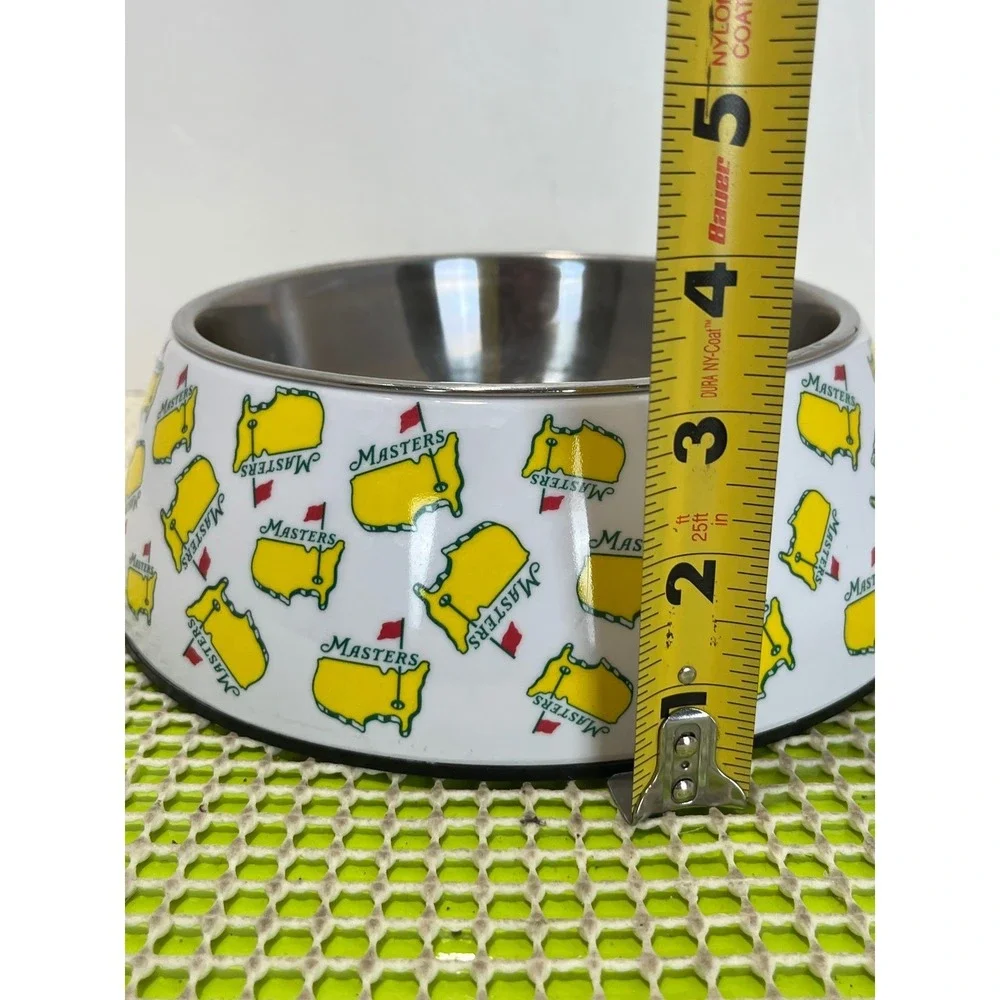 The Masters Tournament Pet Bowl Stainless Steel Melamine